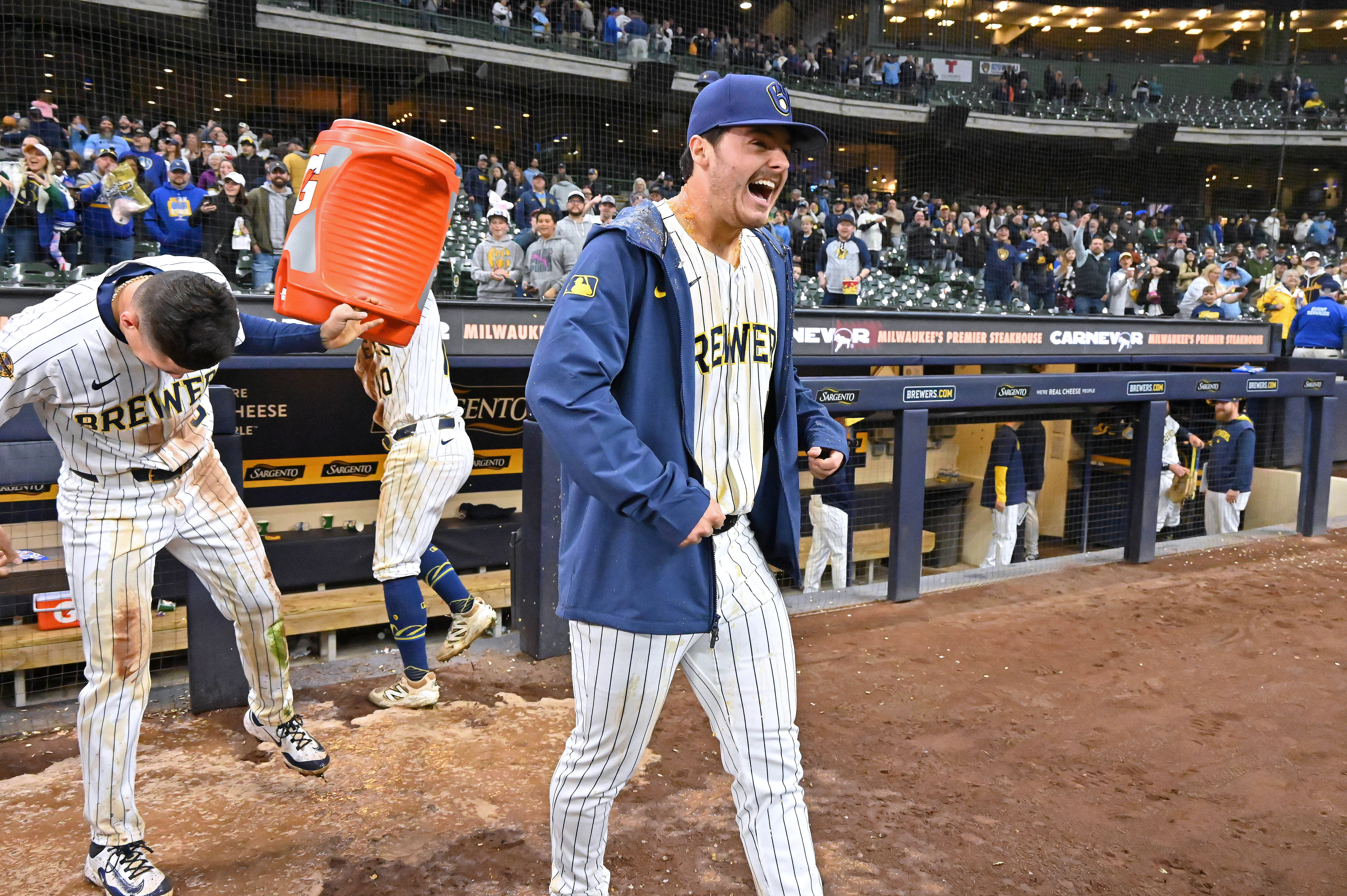 Logan Henderson is on the mound (Imagn)